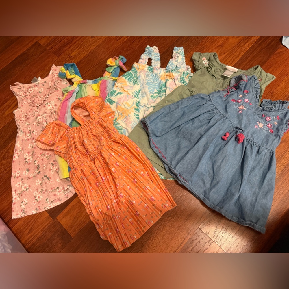 Colorful Baby Dress Collection 6 pieces size 3t